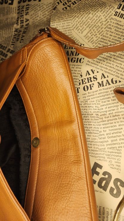 Christian Dior Saddle Bag Brown Leather Crossbody Shoulder Bag