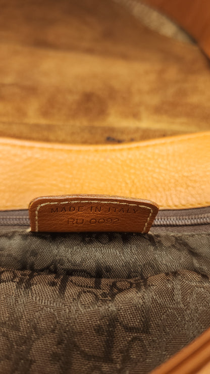 Christian Dior Saddle Bag Brown Leather Crossbody Shoulder Bag