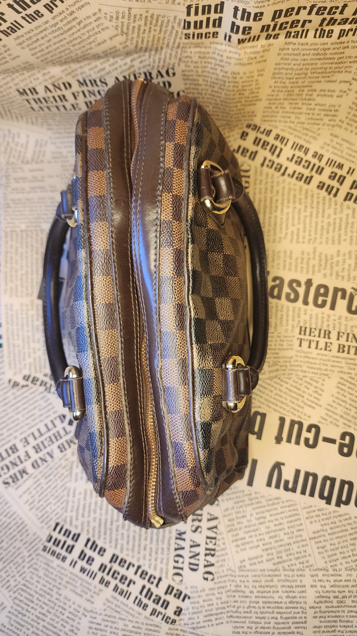 *Louis Vuitton Speedy 25 Damier Ebene Canvas Handbag – Pre_Owned