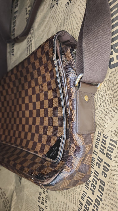 Louis Vuitton Reporter PM Damier Ebene Messenger Bag Pre-Owned Authentic