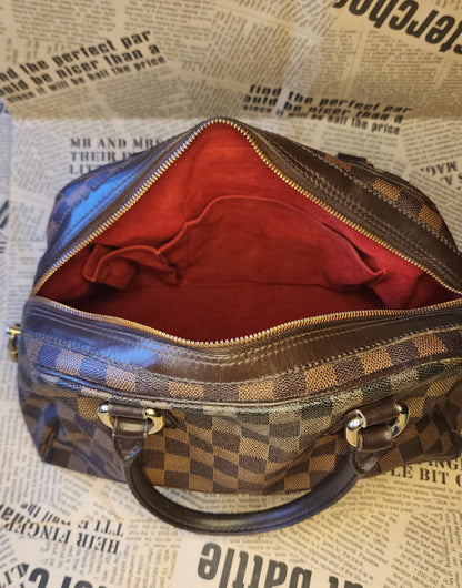 *Louis Vuitton Speedy 25 Damier Ebene Canvas Handbag – Pre_Owned