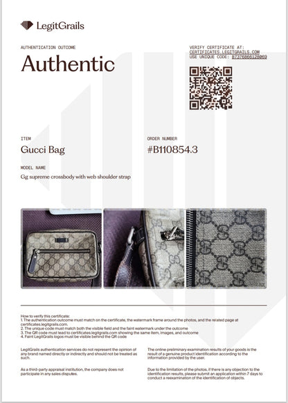 Gucci GG Supreme Canvas Shoulder Bag - Light Scuffs Pre_ Owned