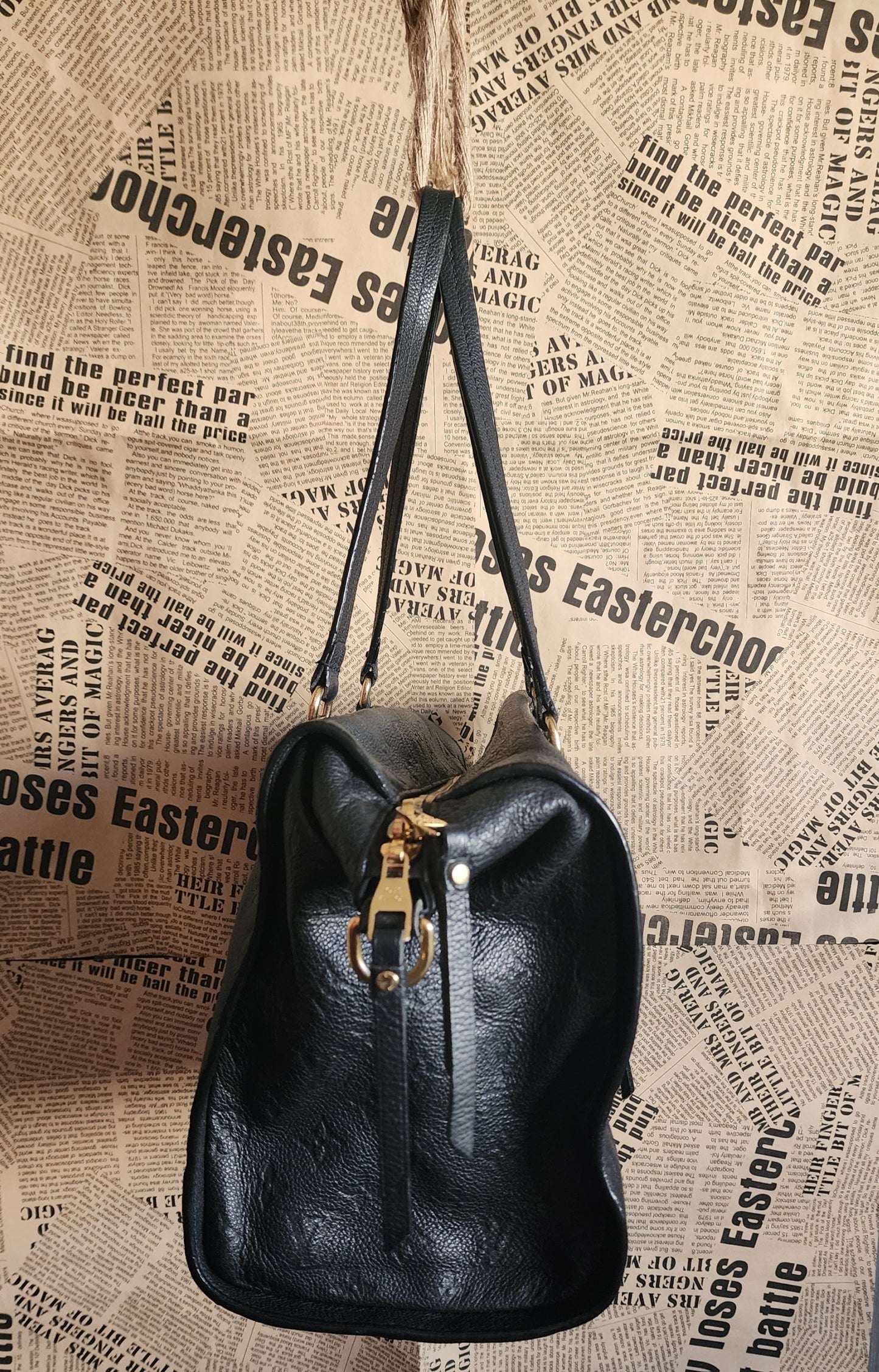 Louis Vuitton Black Empreinte Leather Lumineuse PM Shoulder Bag , Pre_ Owned