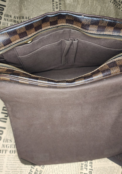 Louis Vuitton Reporter PM Damier Ebene Messenger Bag Pre-Owned Authentic