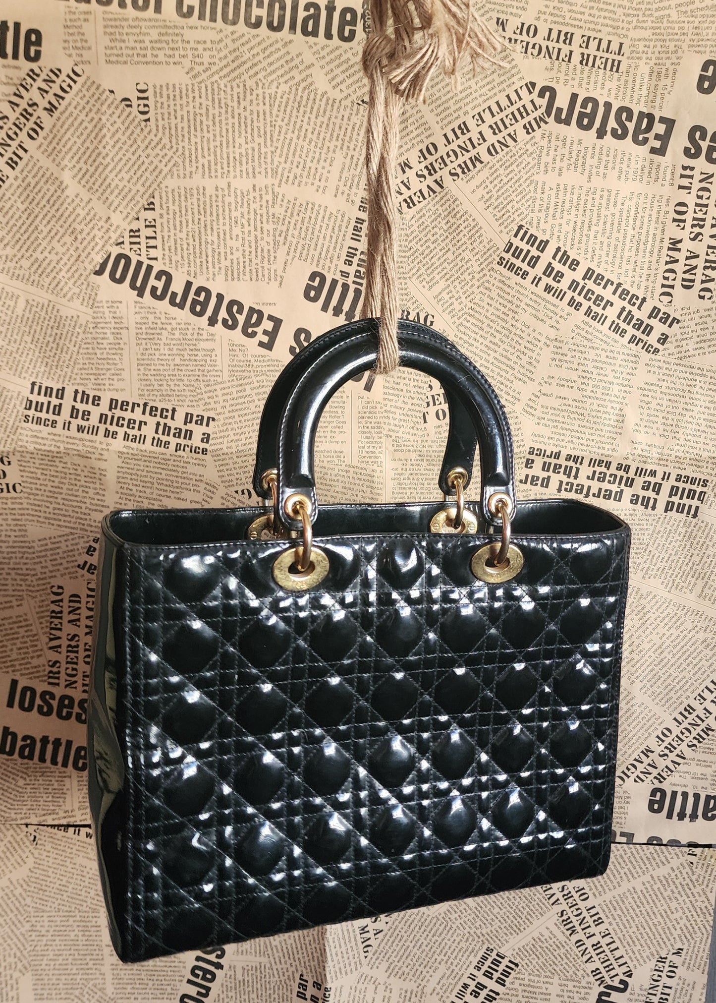Christian Dior Lady Dior Bag Large , Pre_Owned