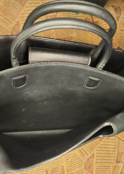 Christian Dior Black Leather Handbag - Excellent Condition Pre_Owned