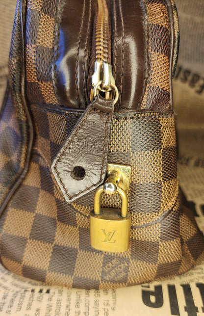 *Louis Vuitton Speedy 25 Damier Ebene Canvas Handbag – Pre_Owned