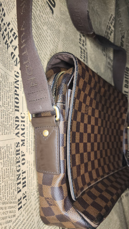 Louis Vuitton Reporter PM Damier Ebene Messenger Bag Pre-Owned Authentic