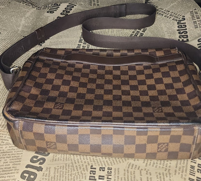 Louis Vuitton Reporter PM Damier Ebene Messenger Bag Pre-Owned Authentic