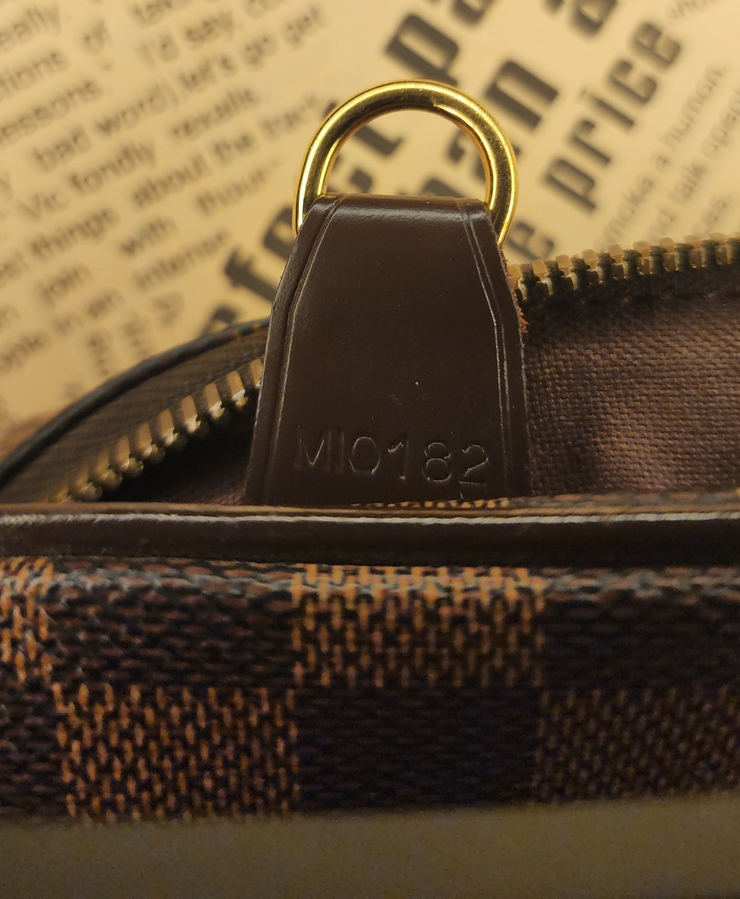 Louis Vuitton Reporter PM Damier Ebene Messenger Bag Pre-Owned Authentic