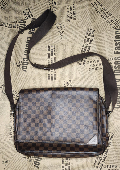 Louis Vuitton Reporter PM Damier Ebene Messenger Bag Pre-Owned Authentic