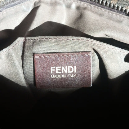 Fendi FF Zucca Messenger Bag 7VA207-UZD Brown Canvas Crossbody Authenticated