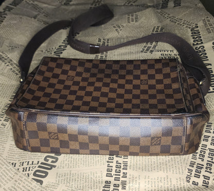 Louis Vuitton Reporter PM Damier Ebene Messenger Bag Pre-Owned Authentic