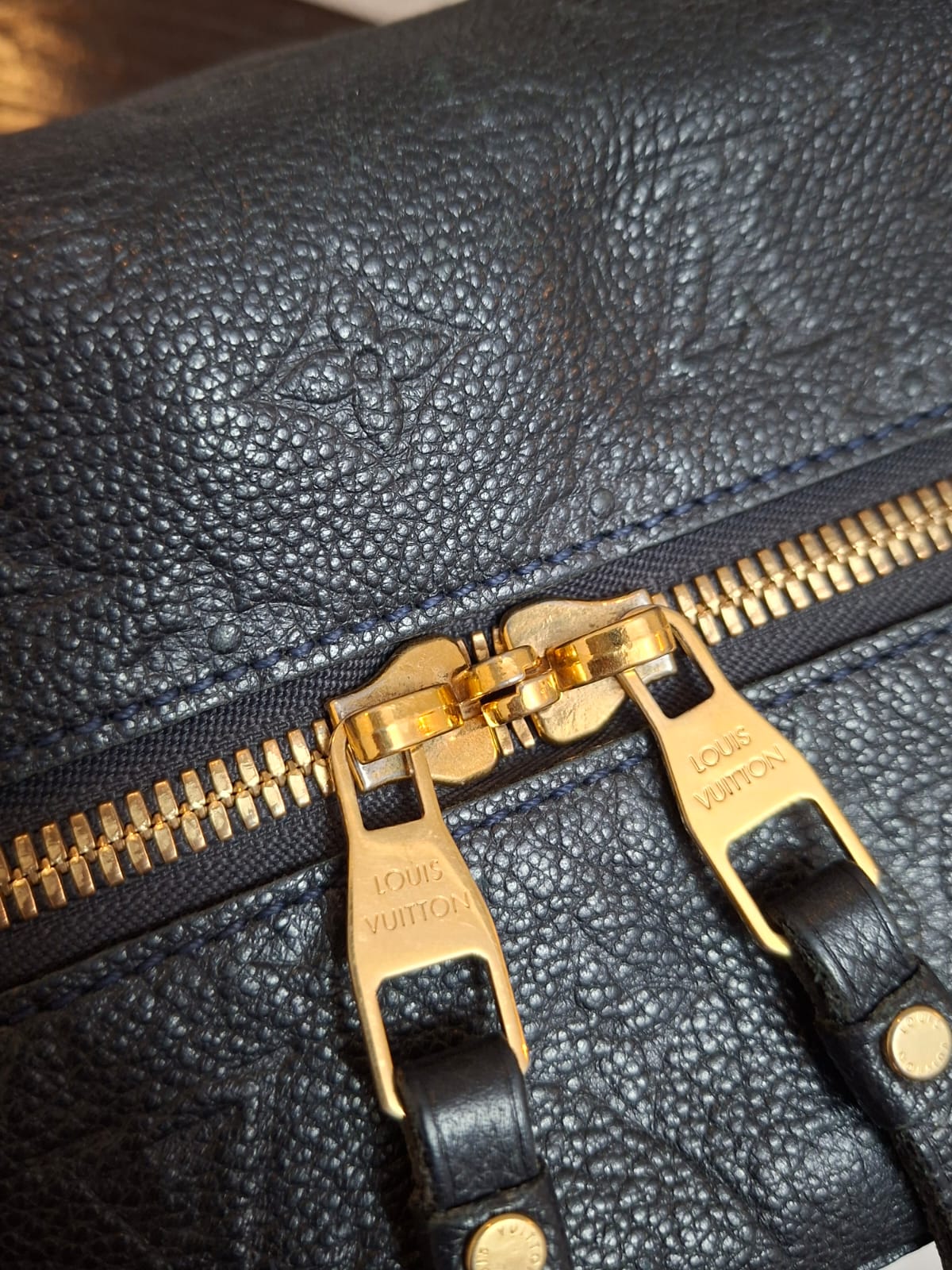 Louis Vuitton Black Empreinte Leather Lumineuse PM Shoulder Bag , Pre_ Owned