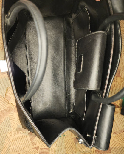 Christian Dior Black Leather Handbag - Excellent Condition Pre_Owned